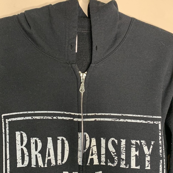 Gildan | Black BAND Zip Up HOODIE | Brad Paisley ALCOHOL WORLD TOUR Sweatshirt - Picture 2 of 8